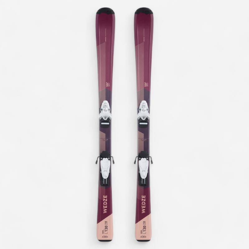 SKI DE PISTE ENFANT AVEC FIXATION ADIX 500 VIOLET