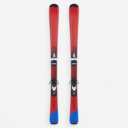 SKI DE PISTE ENFANT AVEC FIXATION BOOST 500 ROUGE