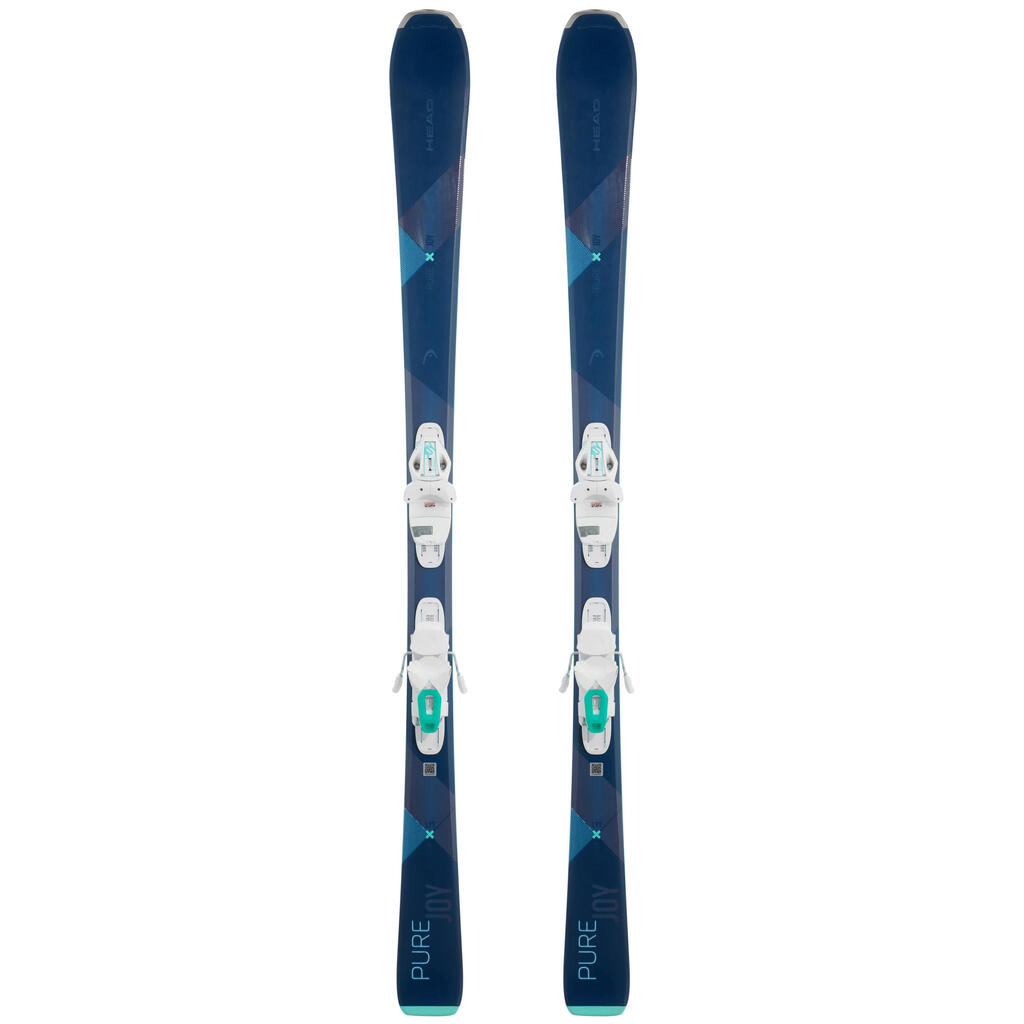 WOMEN'S ON-PISTE SKIS WITH HEAD PURE JOY BINDING