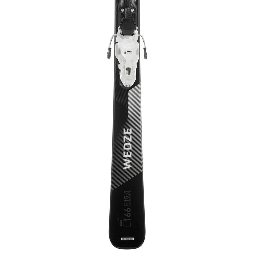 WOMEN'S ON-PISTE SKIS WITH 150 BINDINGS - BLACK