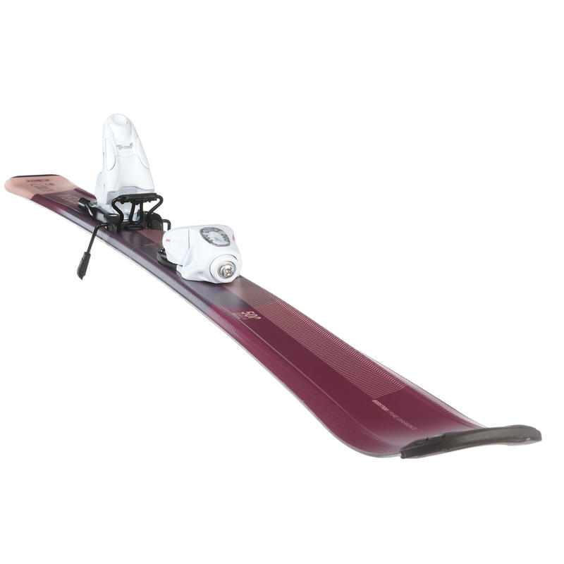 CHILDREN'S DOWNHILL SKIS WITH ADIX 500 BINDINGS PURPLE Decathlon