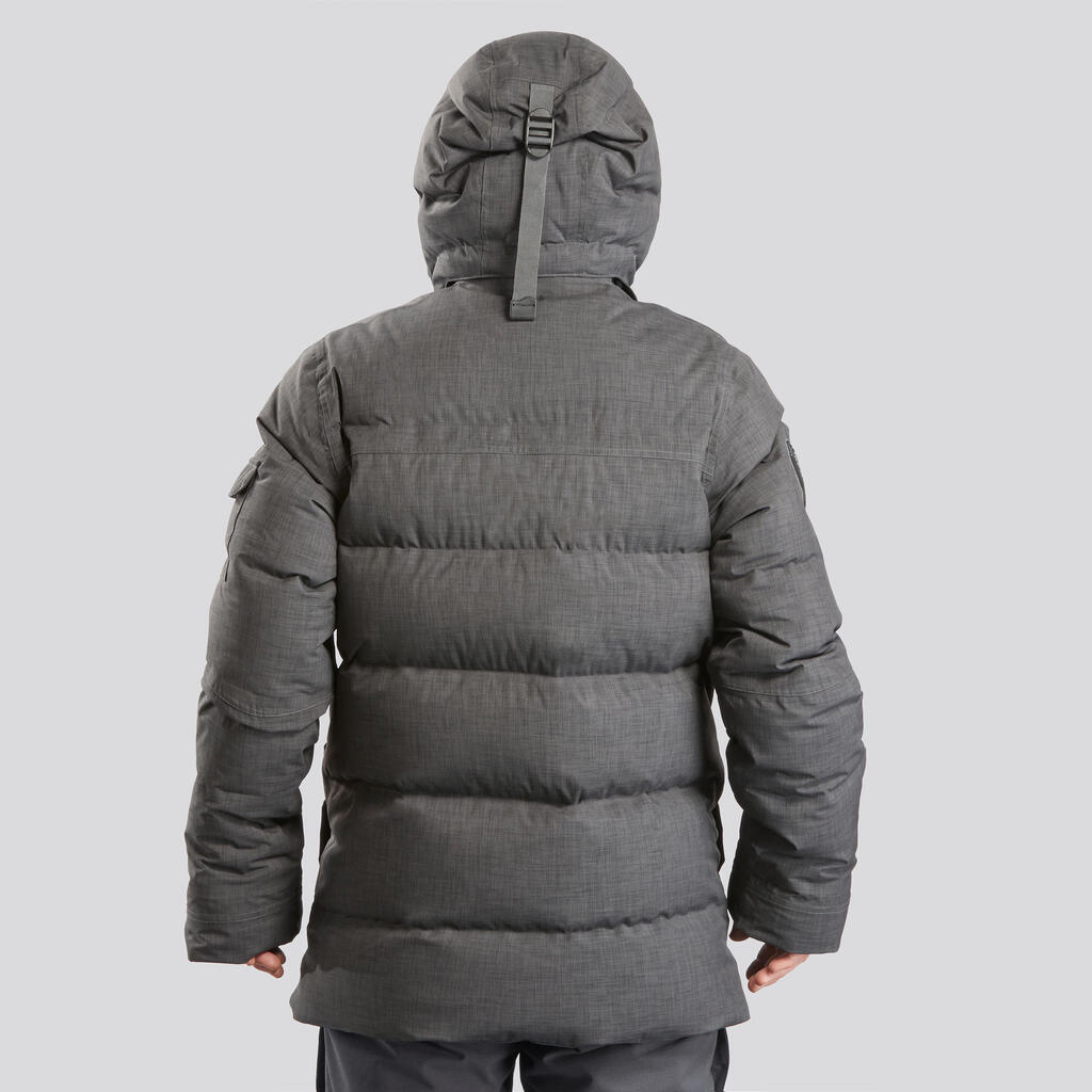 Pánska turistická páperová bunda - parka SH900 do -25 °C nepremokavá