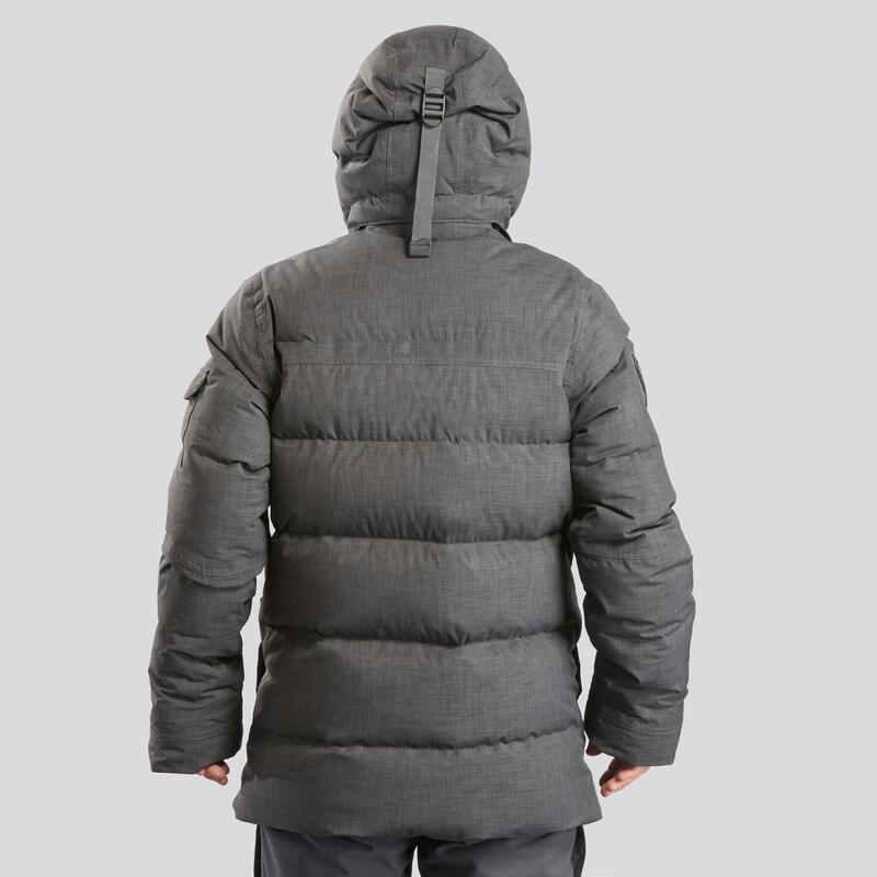 Geacă Parka Iarnă Impermeabilă Călduroasă Drumeție pe zăpadă SH900 -25°C Gri Bărbați