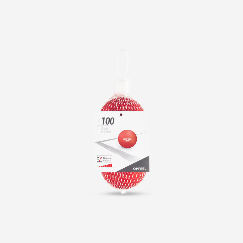 SB 100 Beginner Squash Ball TwinPack Red PERFLY Decathlon