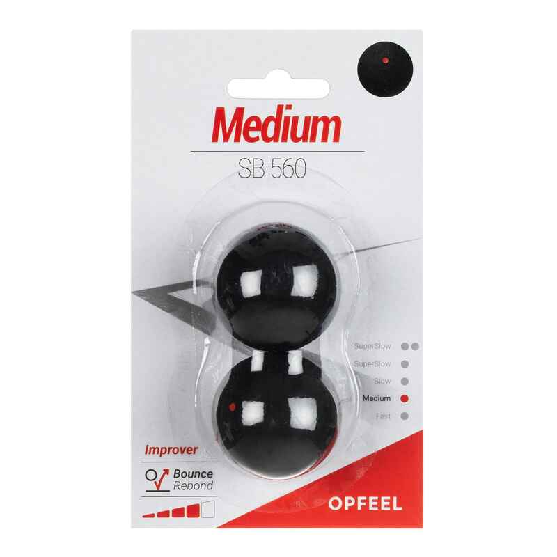 Squashbälle SB 560 2er-Pack roter Punkt Squashbälle SB 560 2er-Pack roter Punkt