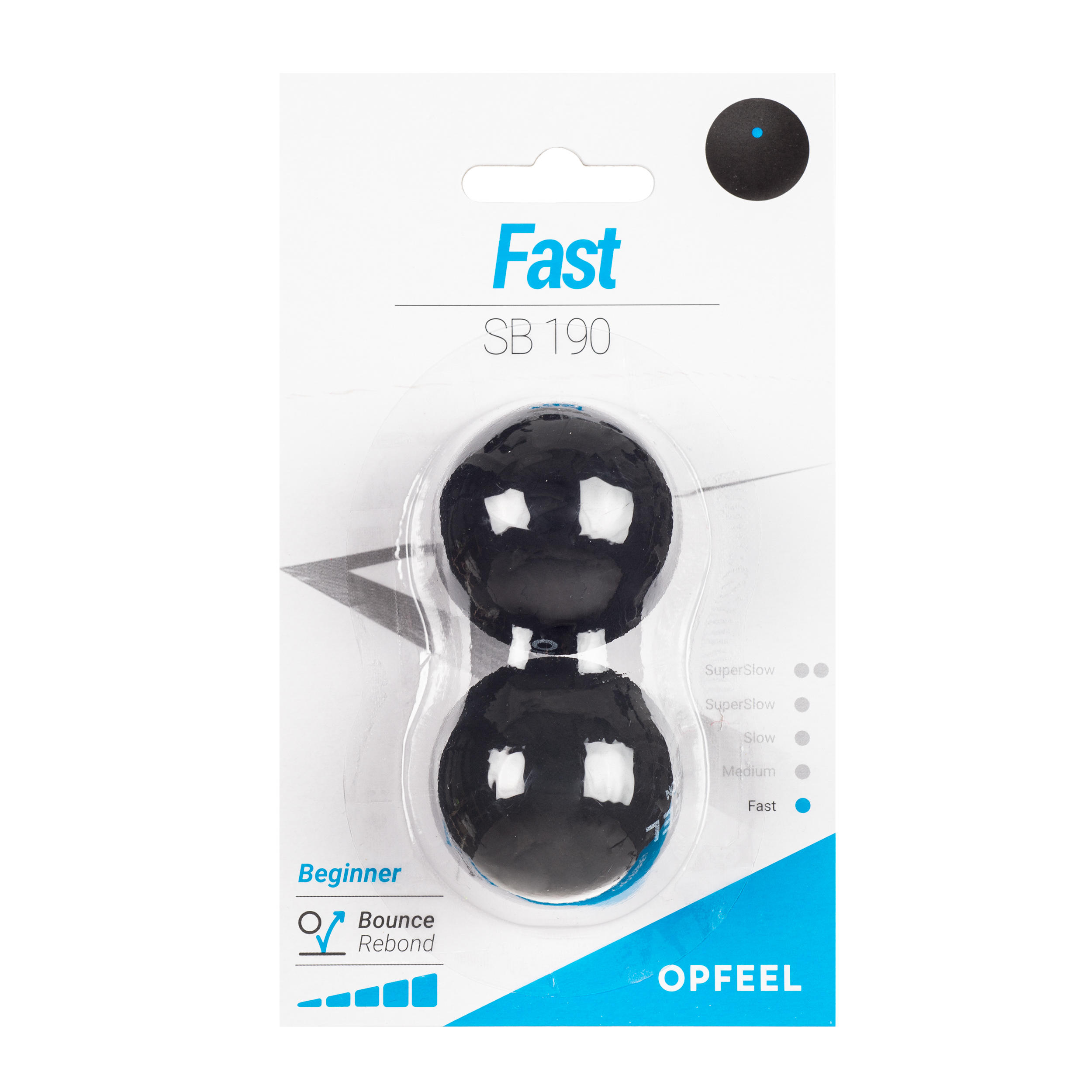 SB 190 Squash Ball Twin-Pack - Blue Dot