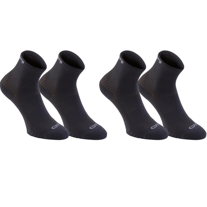 LOTE 2 PARES DE CALCETINES RUNNING NIÑO ELIO WARM NEGRO GRIS 