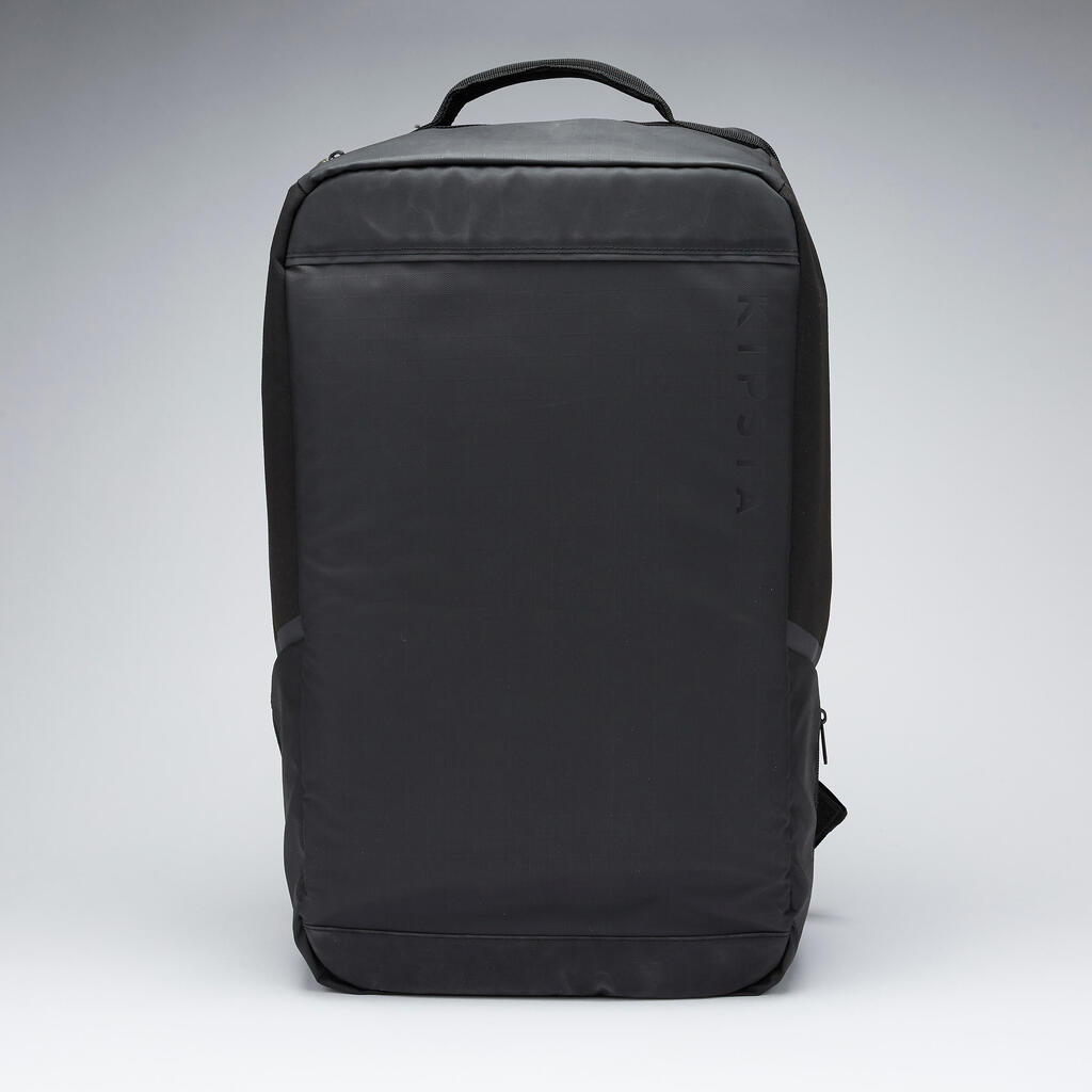 Maleta deportiva de 55L con bolsillos ocultos Kipsta Urban negro