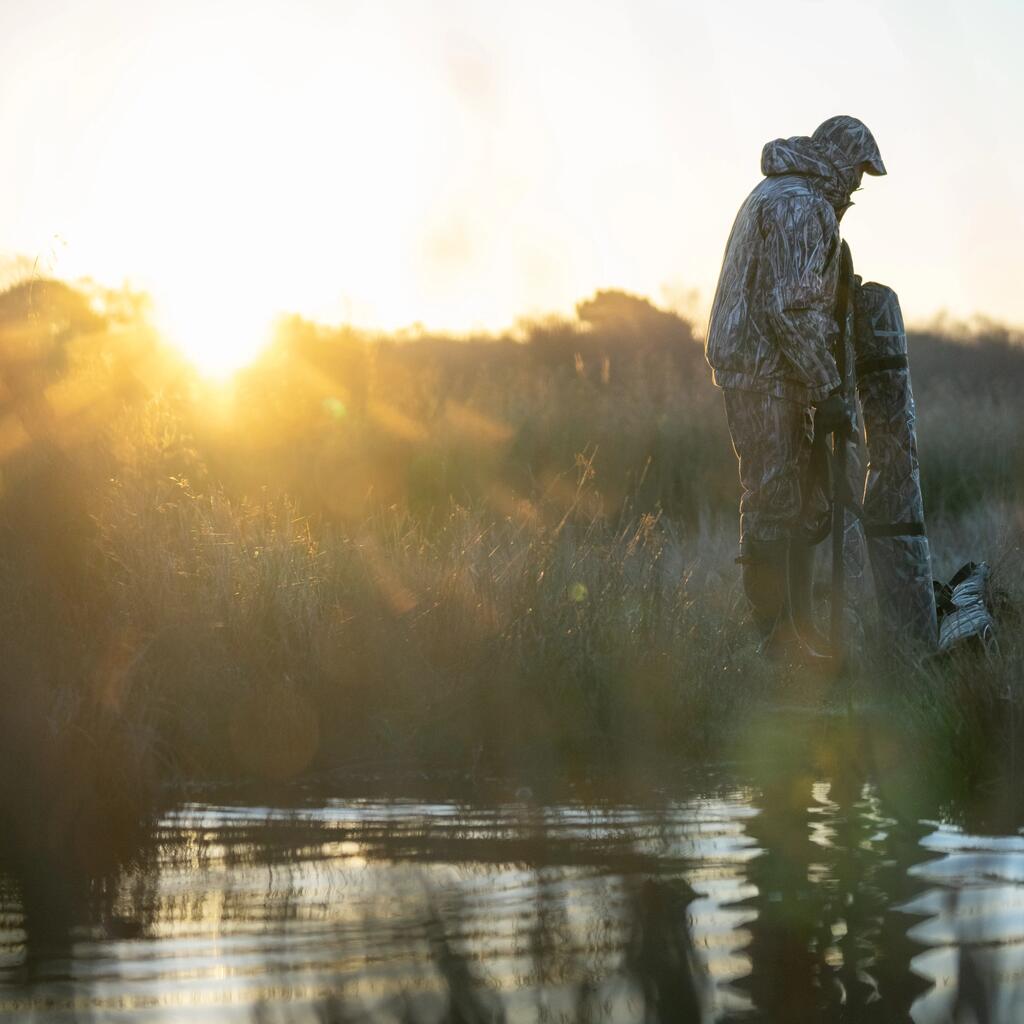 Kamuflažne vodootporne pantalone za lov 100 WETLAND