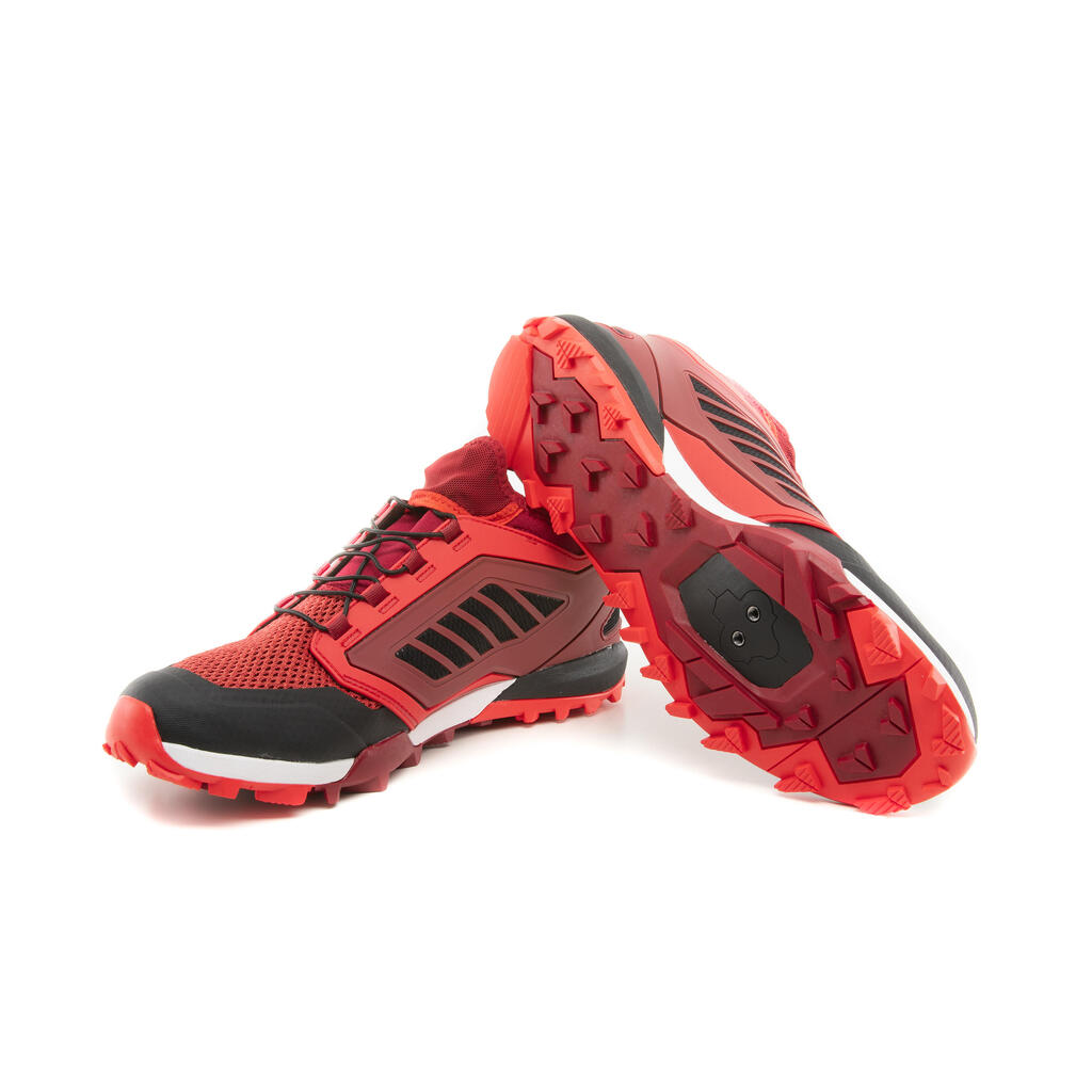 Hybrid Mountain Biking Shoes - Red