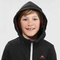 KIDS’ HIKING FLEECE JACKET - MH500 AGED 7-15 - BLACK GREY