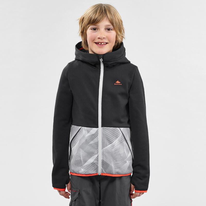 Chaqueta polar de montaña y trekking Niños 7-15 años Quechua MH500 negro capucha