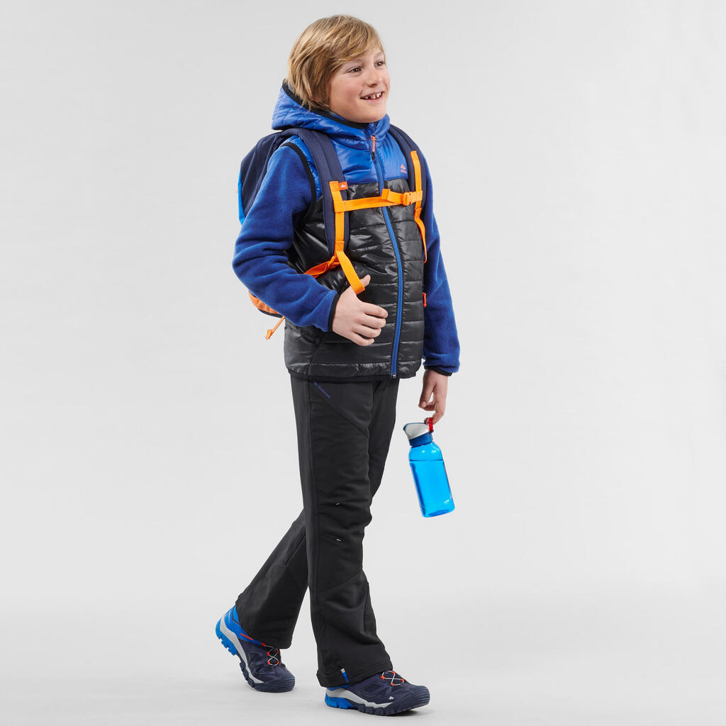 Wattierte Weste Wandern MH500 Kinder Gr. 122–170 schwarz