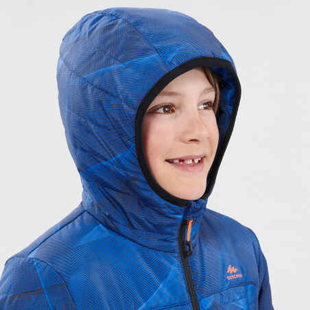 KIDS’ PADDED HIKING JACKET MH500 7-15 YEARS - BLUE