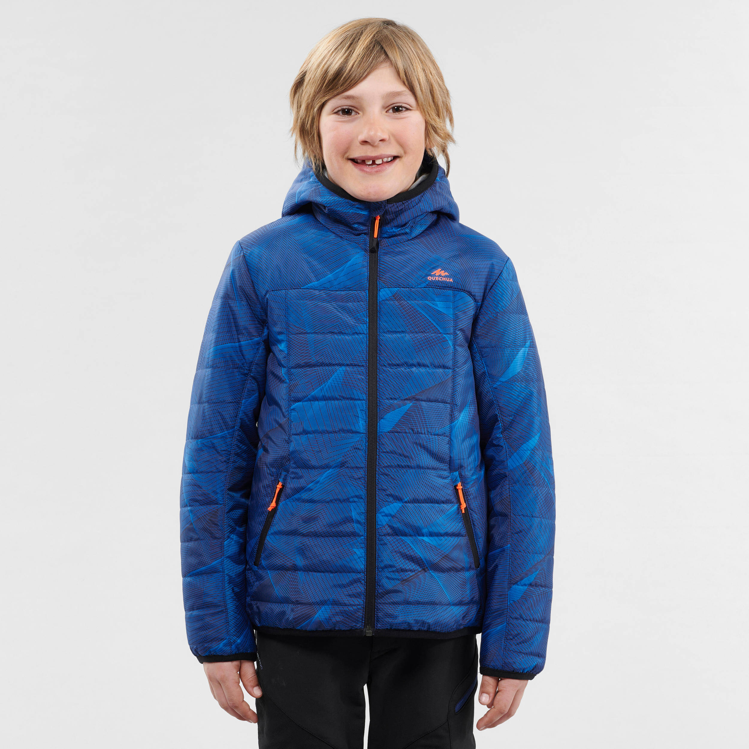 Kids Hiking Padded Jacket MH500 Blue (7-15 Yrs)