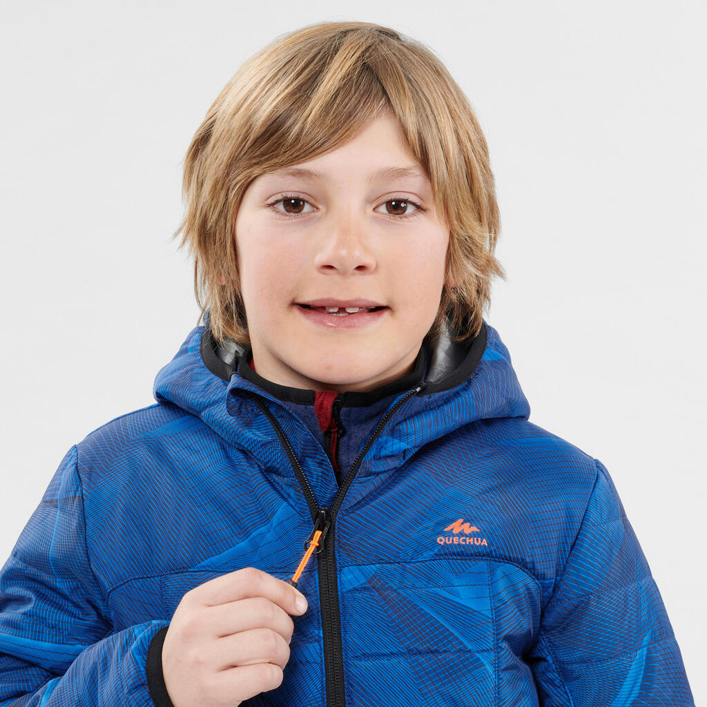 Bērnu (7–15 gadi) siltināta pārgājienu jaka “MH500”, zila
