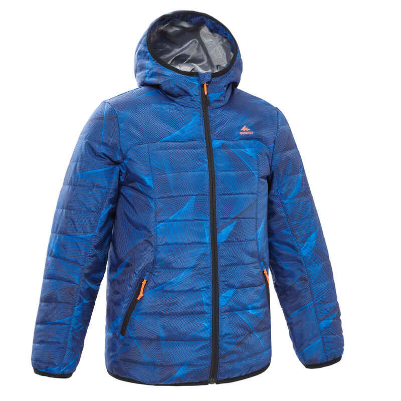 KIDS’ PADDED HIKING JACKET MH500 7-15 YEARS - BLUE