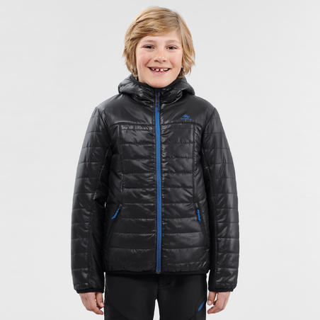 Куртка MH500 для туризму, для дітей 7-15 років, стебнована - Чорна