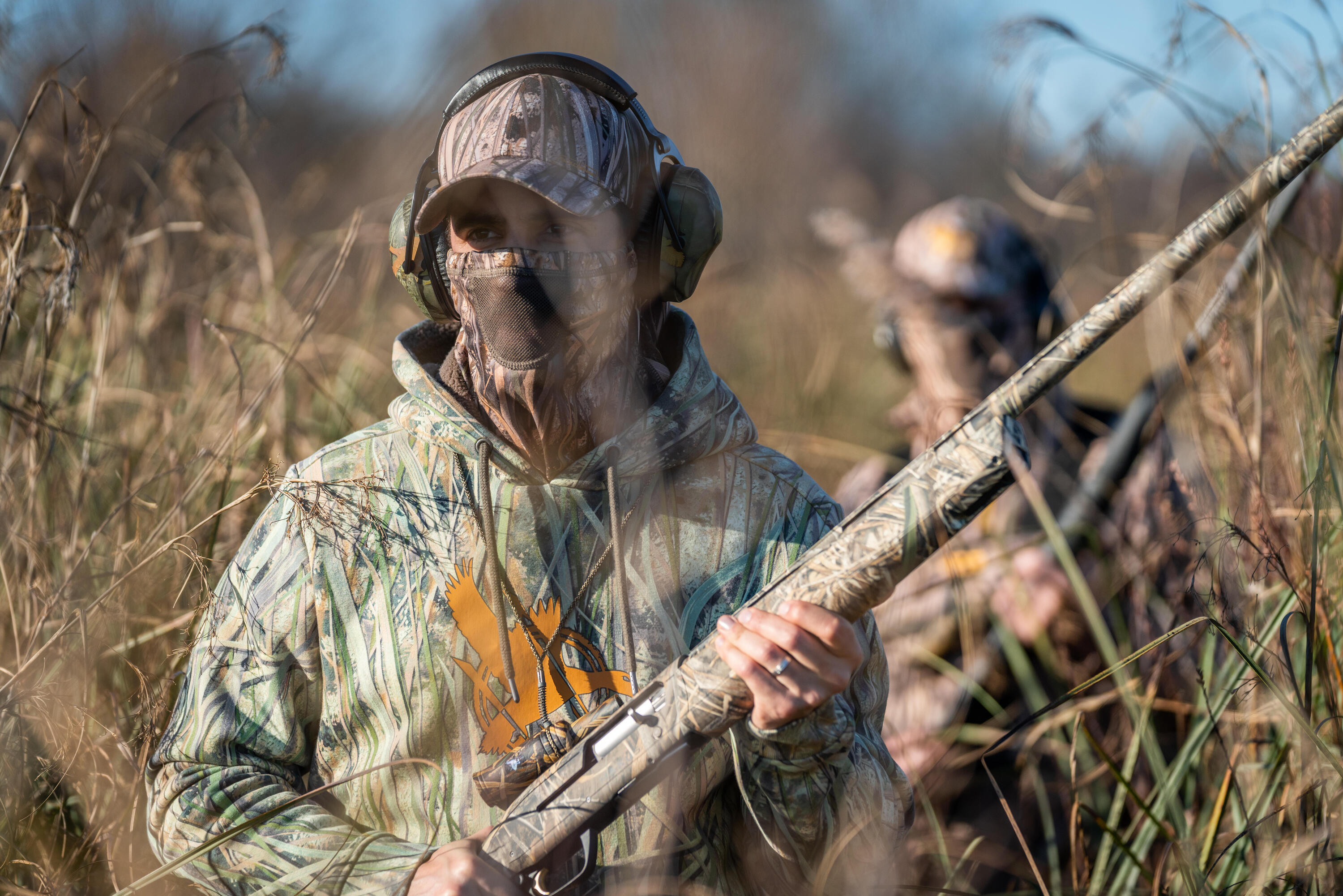 500 Hooded Hunting Sweatshirt - Wetlands Camo 4/11