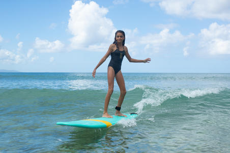 Дівчачий суцільний купальник Hanalei для серфінгу - Чорний