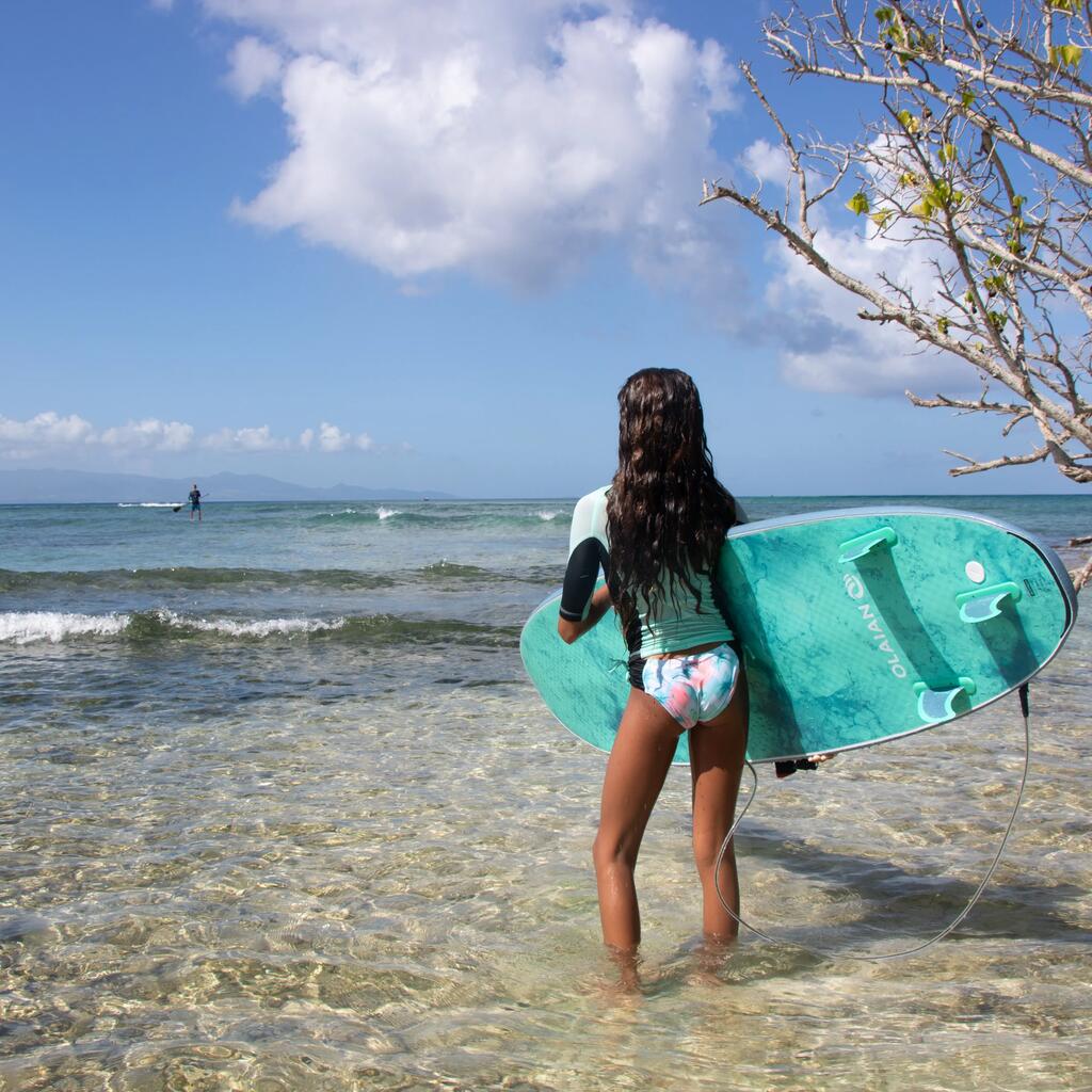 500 Girls' Short Sleeve UV-Protection Surfing T-Shirt