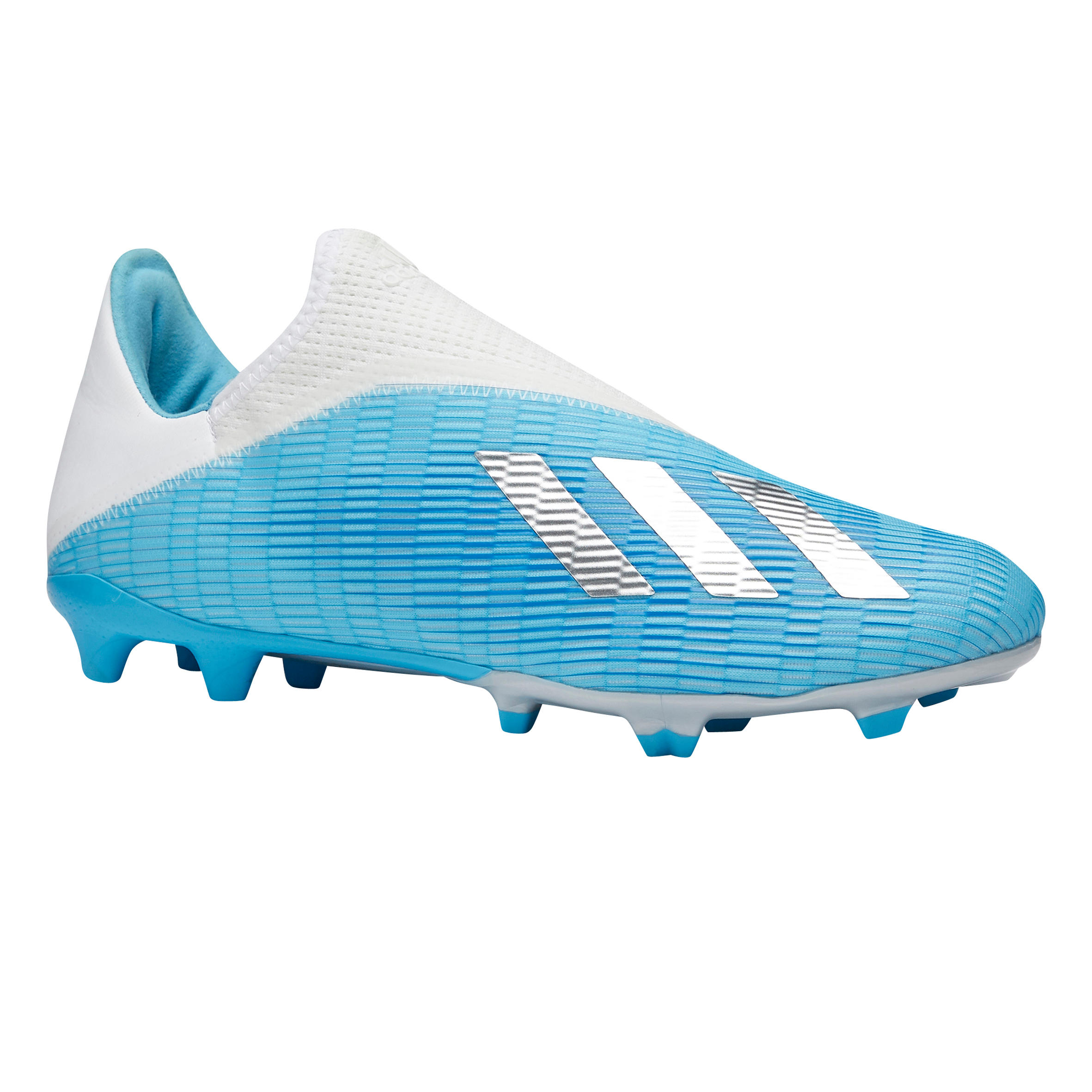 Chaussure de football enfant Adidas X.3 Laceless FG bleu ADIDAS ...