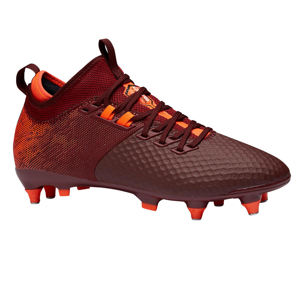 Adult soft ground football boots agility 900 mesh mid - burgundy