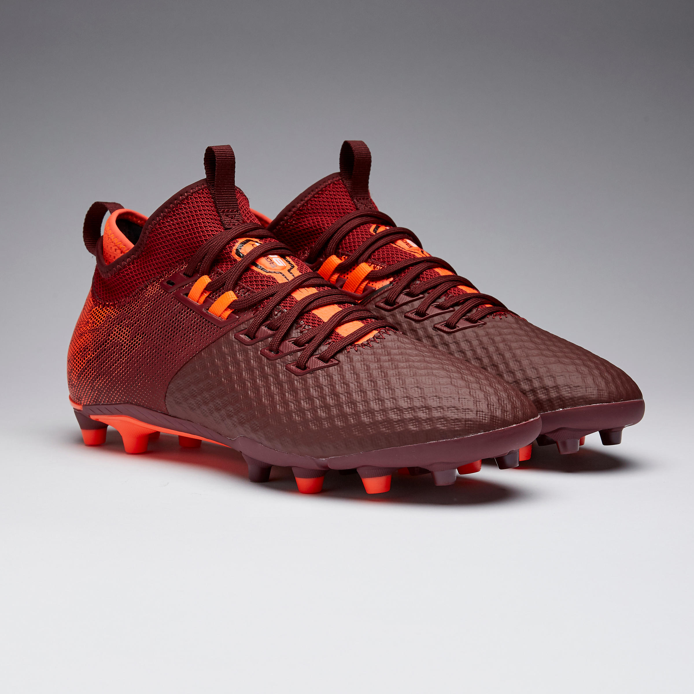 Guayos de Fútbol Kipsta Agility 900 Mesh Mid FG adulto burdeos - Decathlon