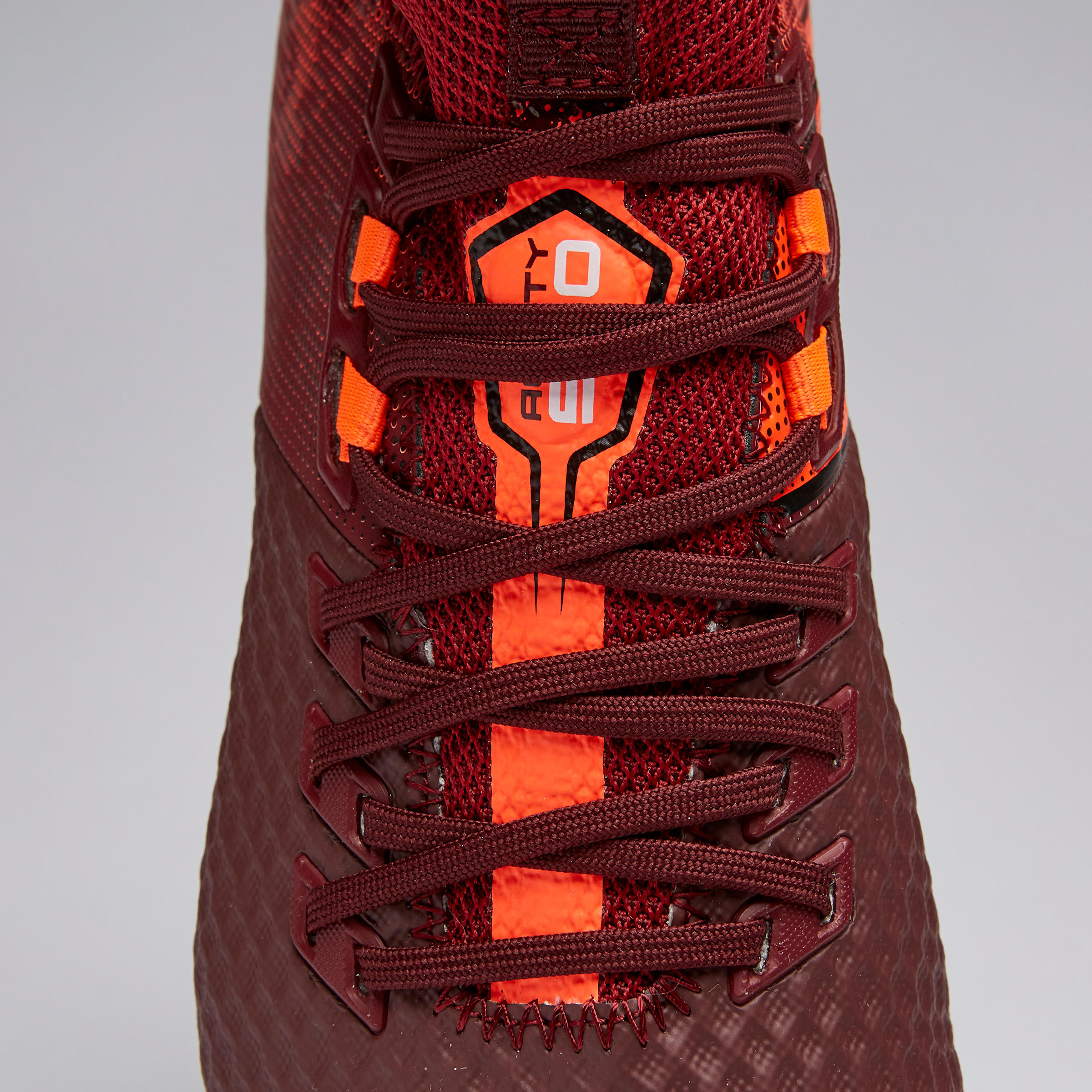 Adult Firm Ground Football Boots Agility 900 Mesh MiD - Burgundy 11/15