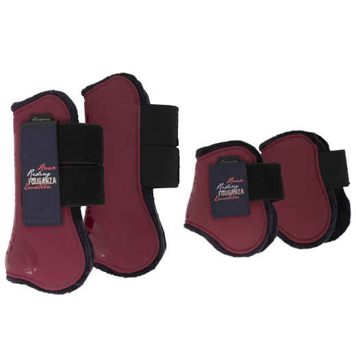 
      Gamaschen-Set Riding mit 2 Streichkappen Pferd bordeaux
  