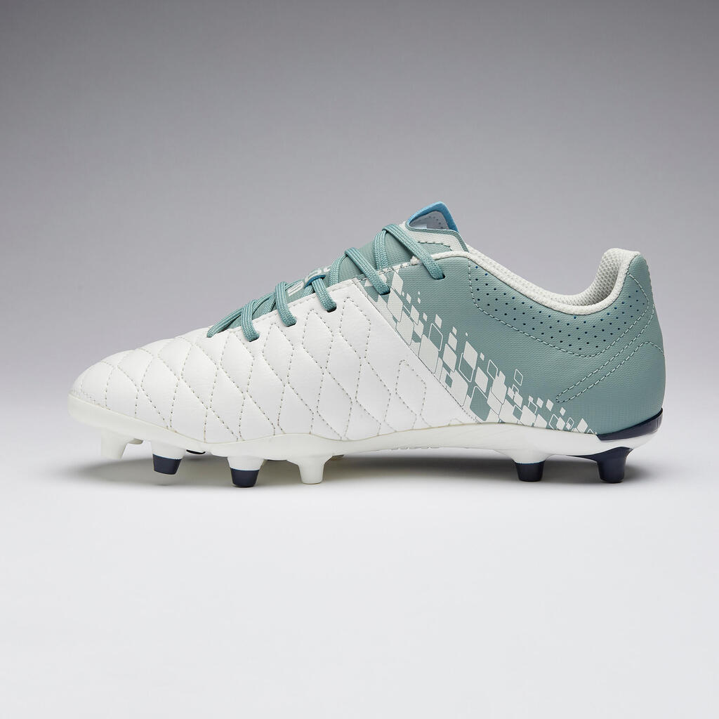 Fussballschuhe Nocken Agility 500 FG Damen weiß