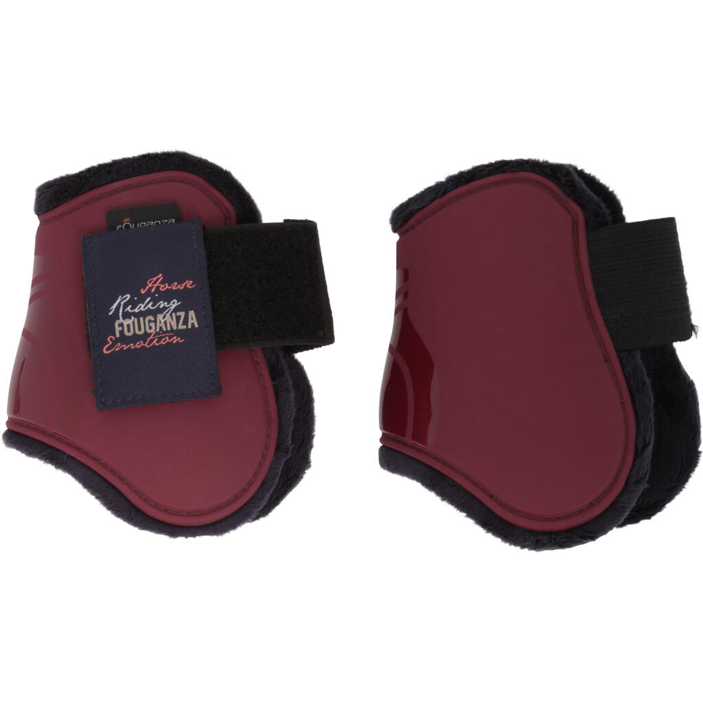 Riding Set of 2 Tendon + 2 Fetlock Boots for Horses - Burgundy