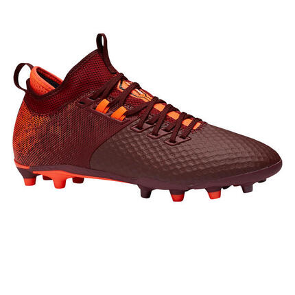 Chaussure de football adulte terrains secs Agility 900 Mesh MiD FG bordeaux