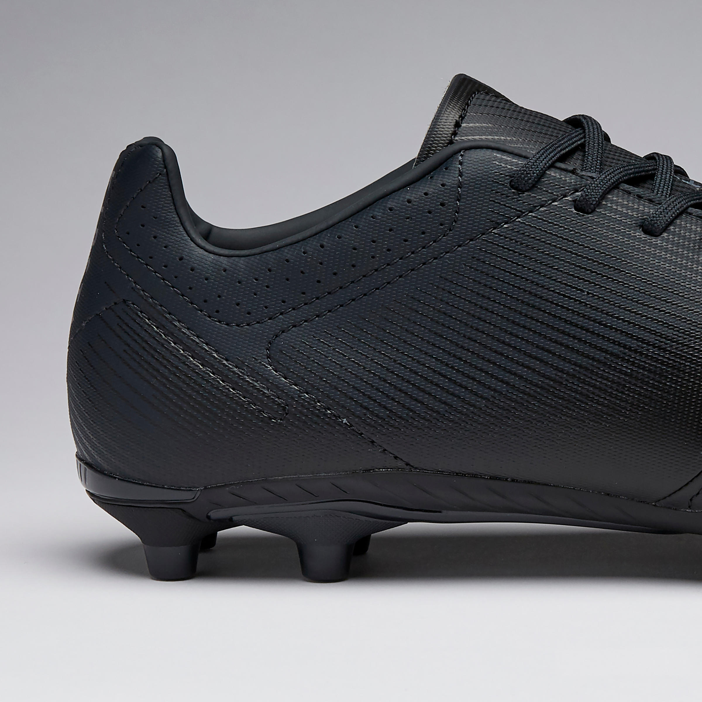 Adult Leather Firm Ground Football Boots Agility 540 - Black 14/14