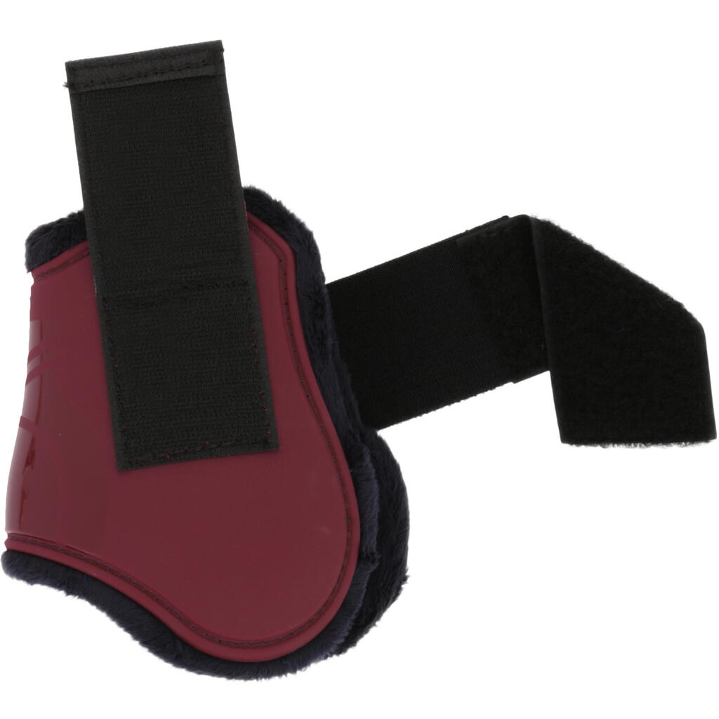 Riding Set of 2 Tendon + 2 Fetlock Boots for Horses - Burgundy