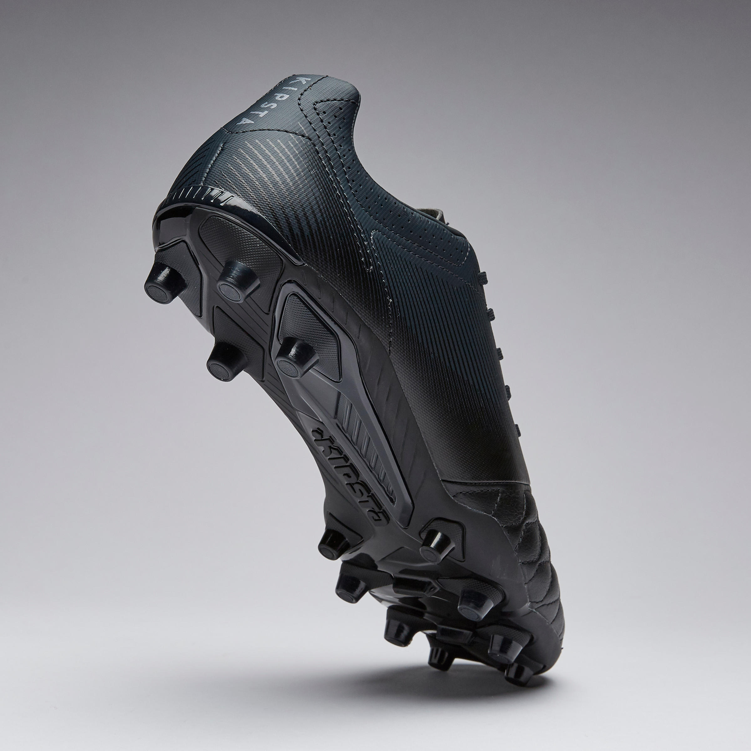 Adult Leather Firm Ground Football Boots Agility 540 - Black 11/14