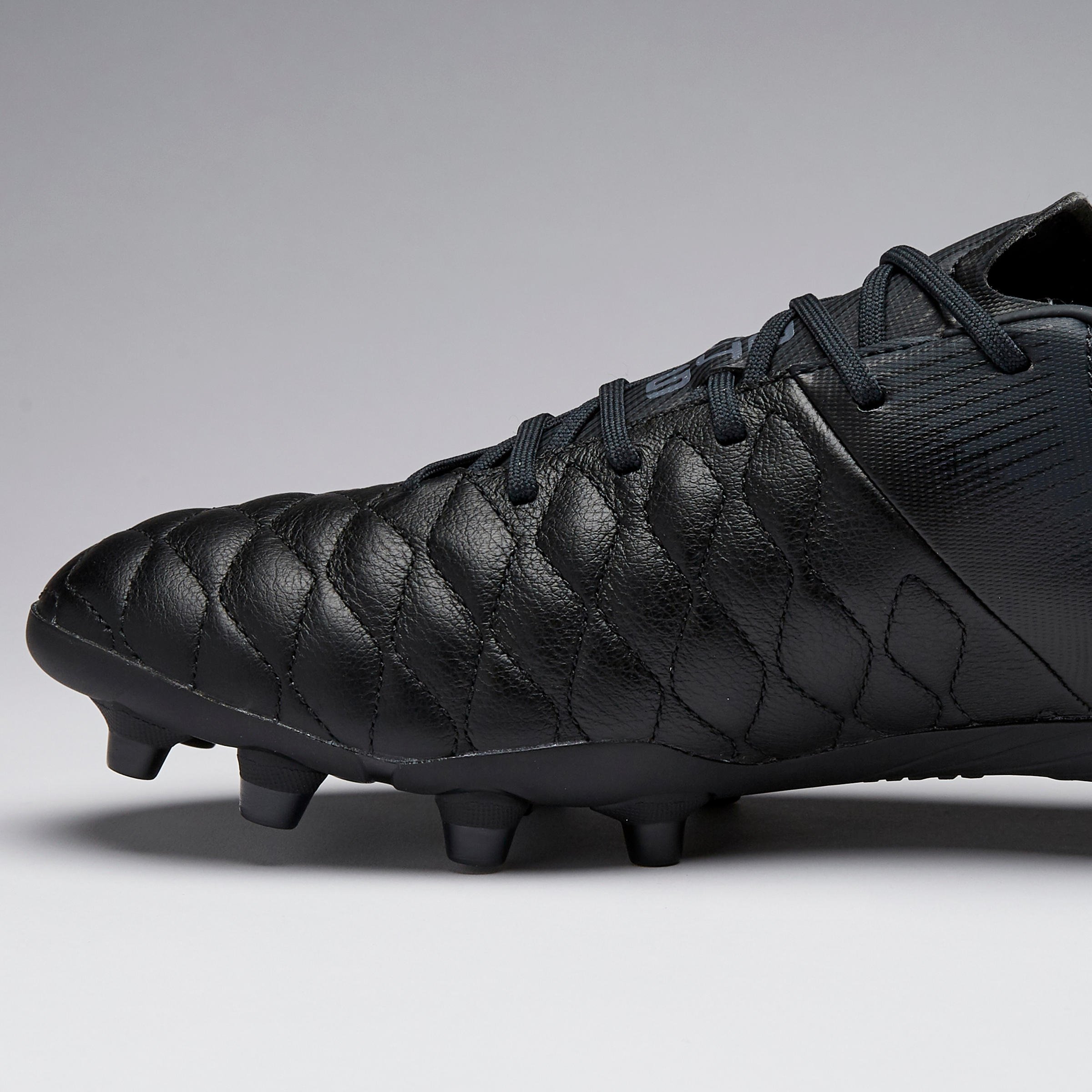 Adult Leather Firm Ground Football Boots Agility 540 - Black 8/14