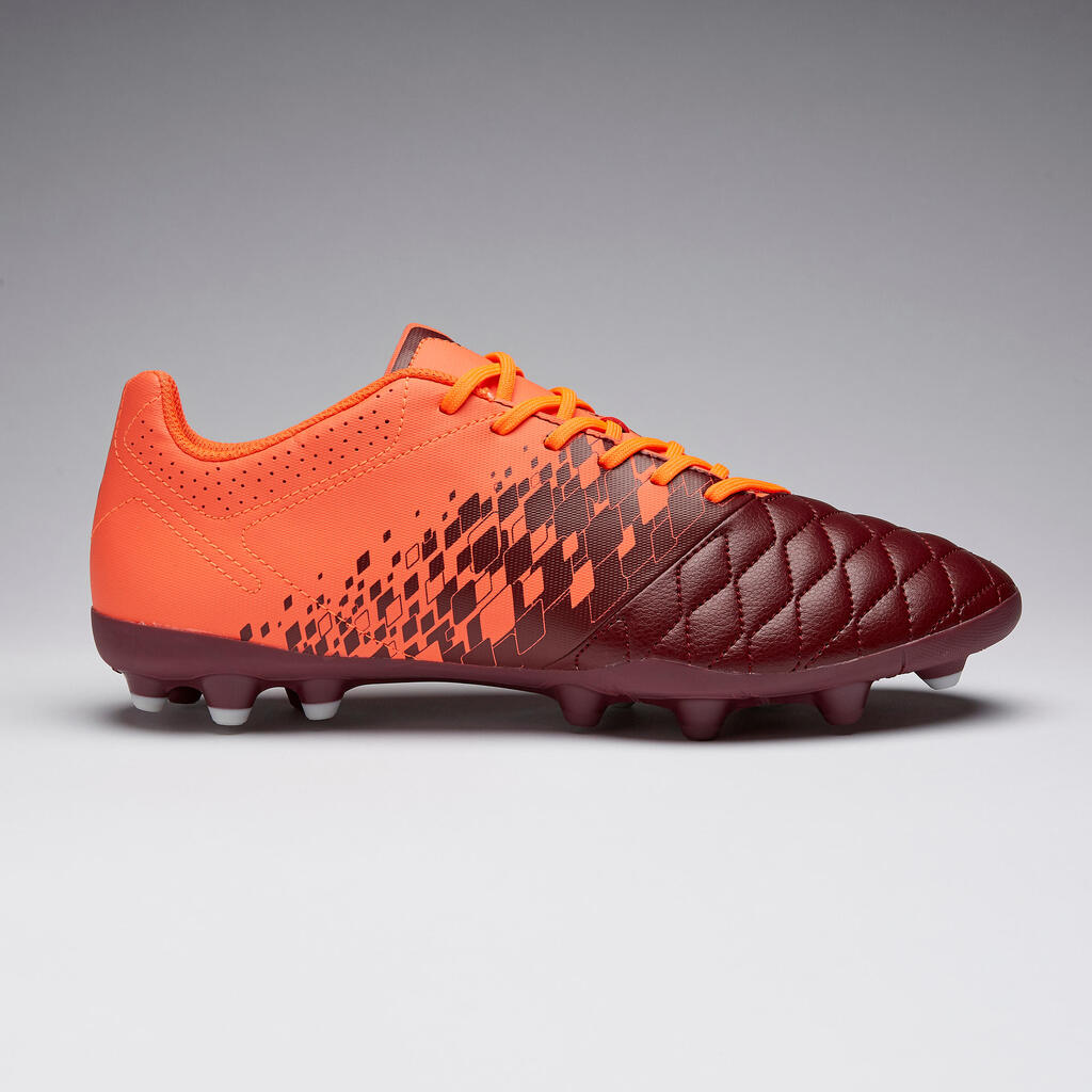 Agility 500 MG Adult Dry Pitch Football Boots - Burgundy/Orange