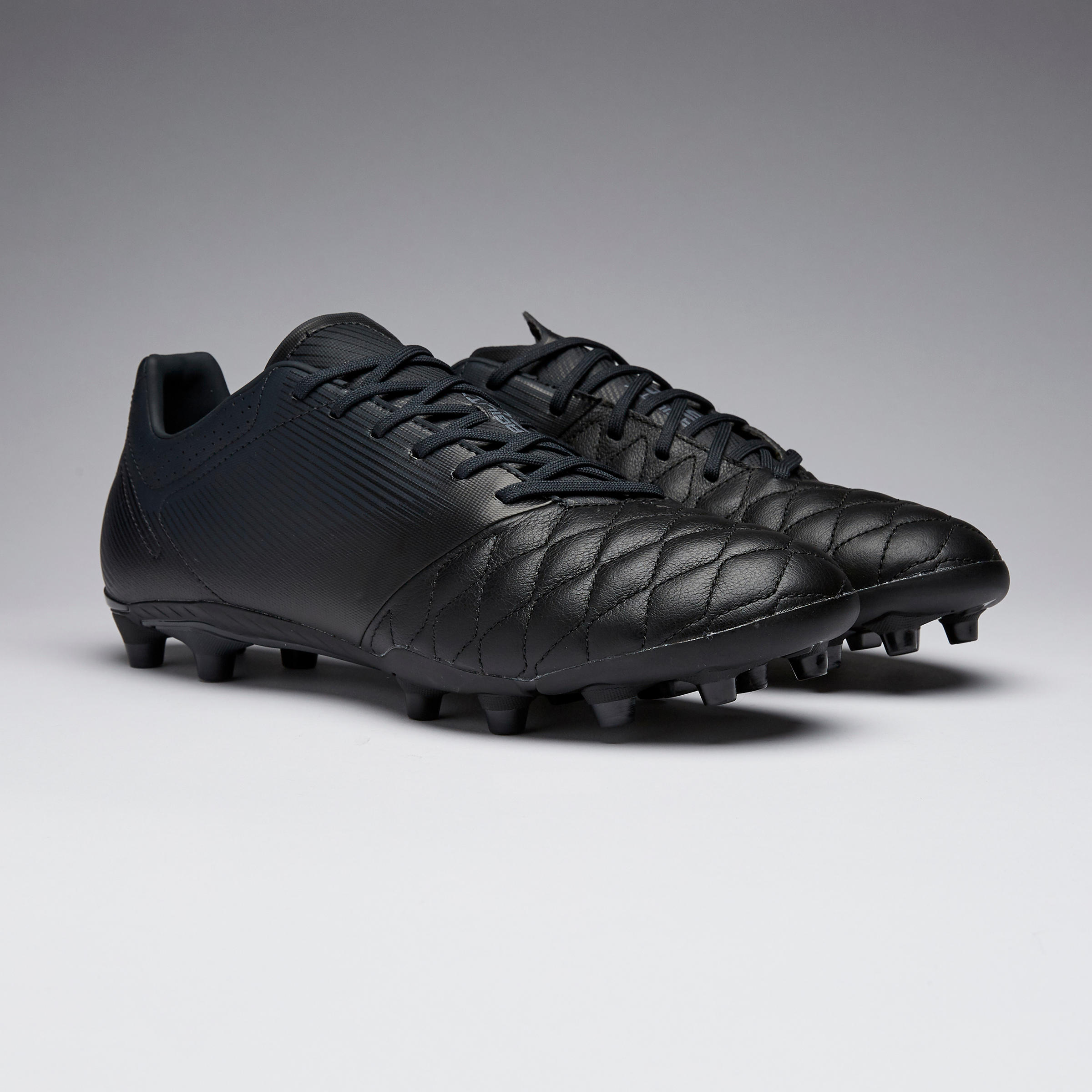 Adult Leather Firm Ground Football Boots Agility 540 - Black 4/14