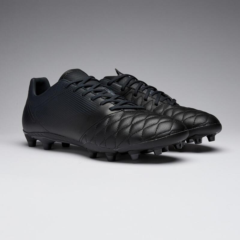 Chaussure de football adulte terrains secs Agility 540 cuir FG noir