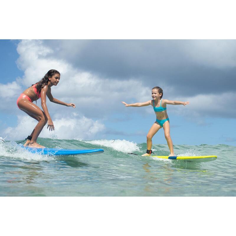 Bikini voor surfen meisjes Bali 100 topje zonder sluiting blauw