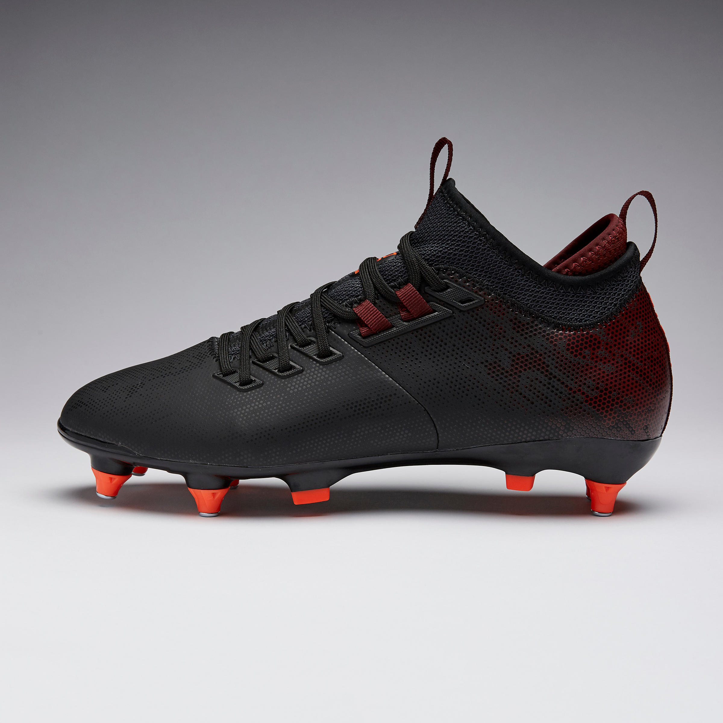 Agility 900 MiD SG Adult Soft Ground Football Boots - Black/Burgundy 4/14