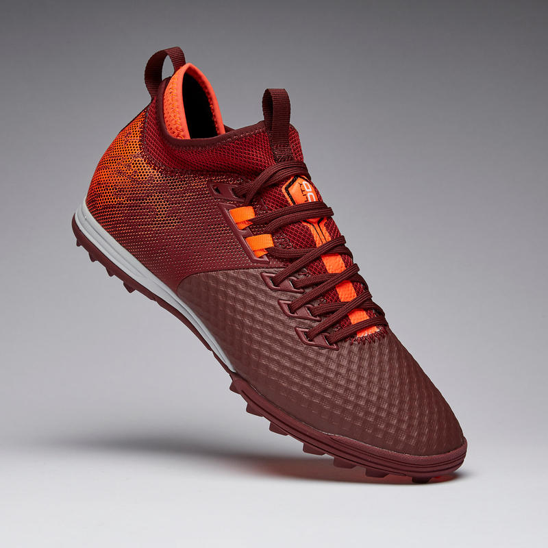 Adult Dry Pitch Football Boots Agility 900 Mesh MiD TF Red/Orange