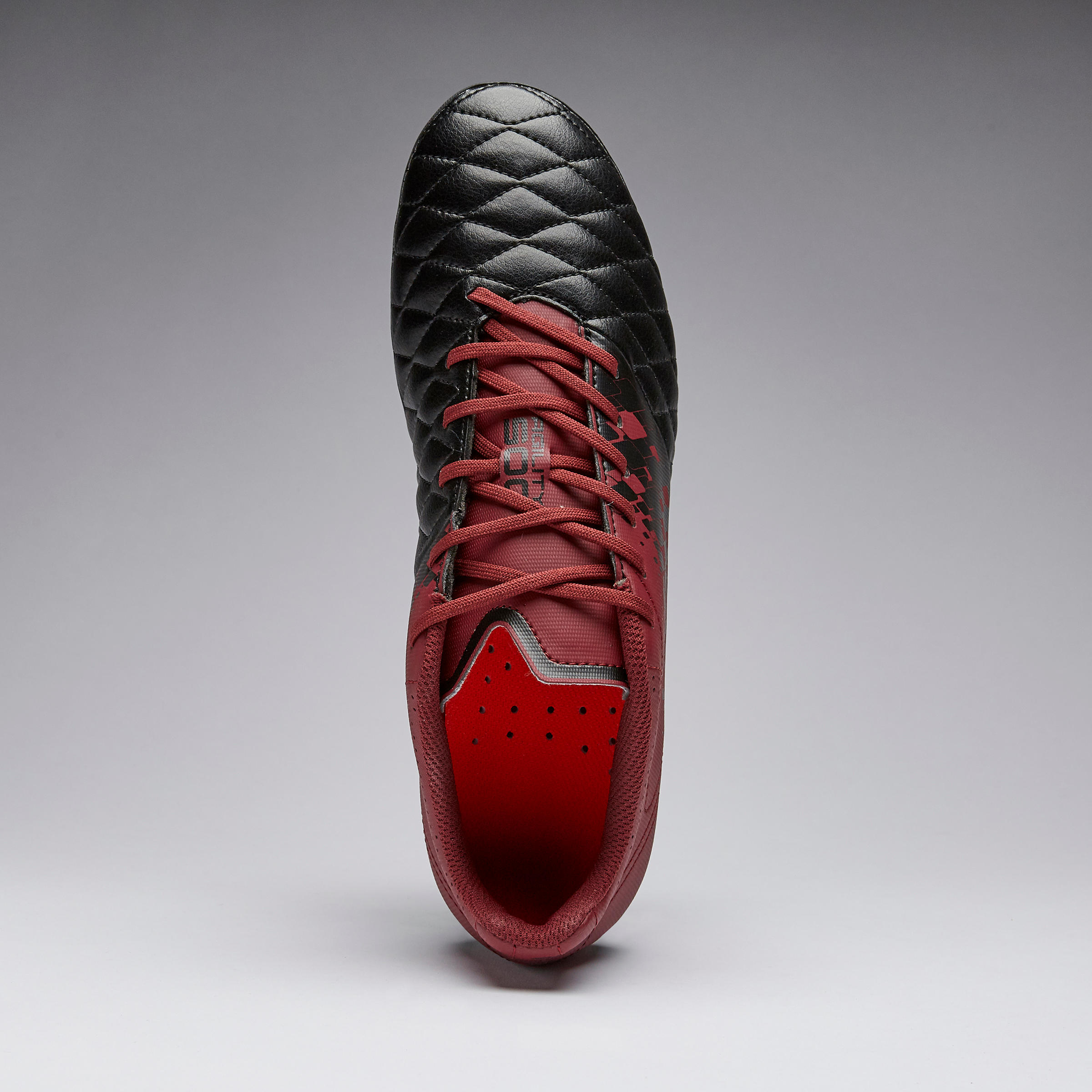 Agility 500 MG Adult Dry Pitch Football Boots - Black/Burgundy 5/13