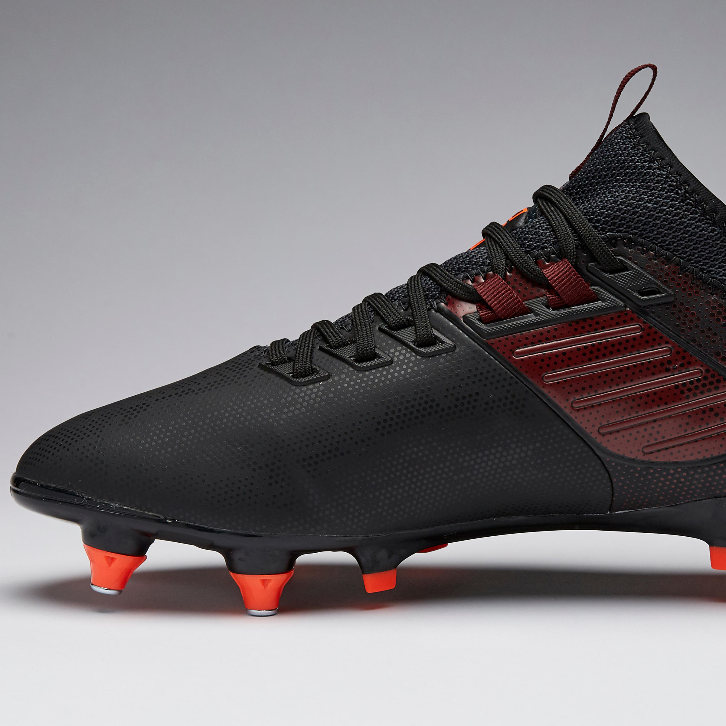 Agility 900 MiD SG Adult Soft Ground Football Boots - Black/Burgundy 9/14