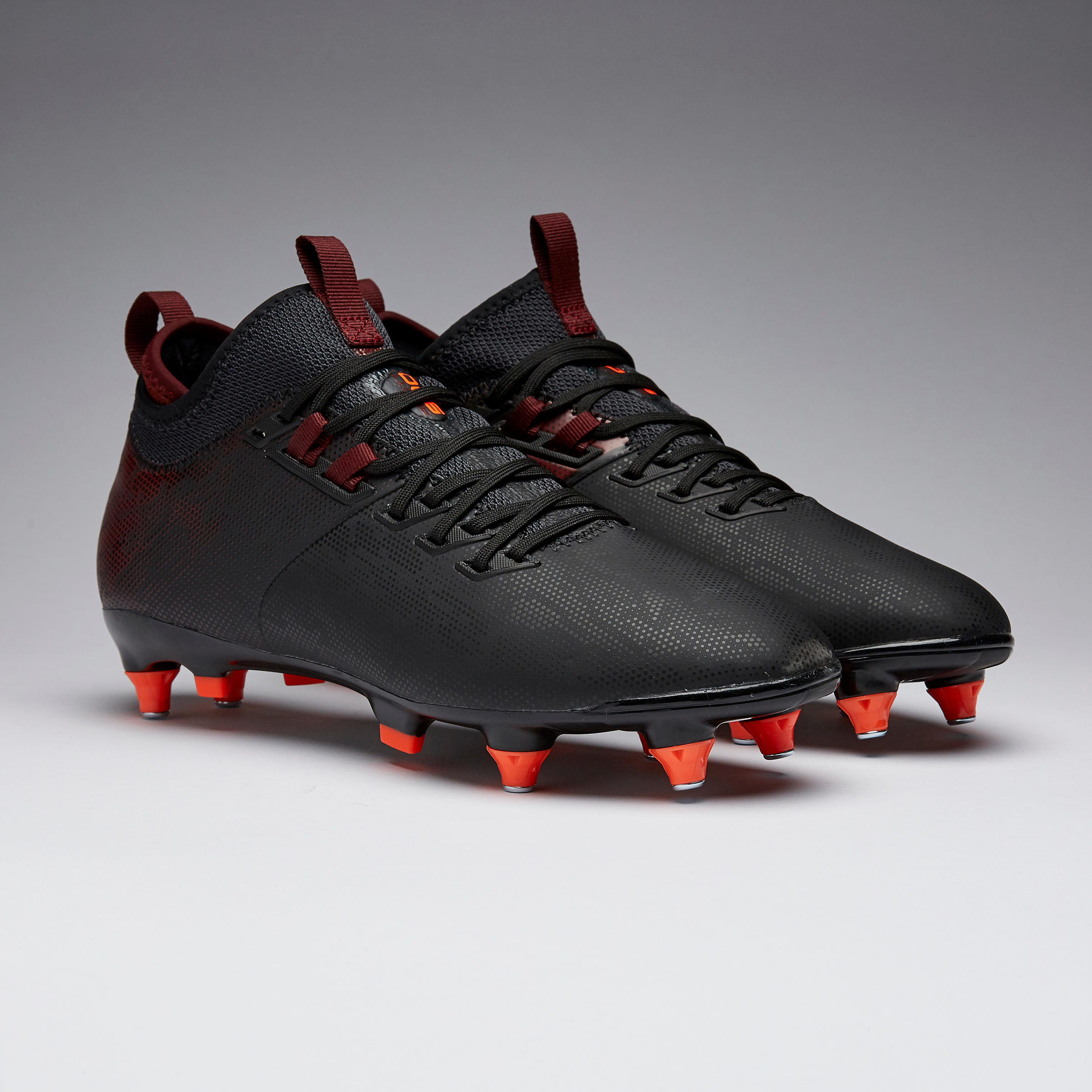 Agility 900 MiD SG Adult Soft Ground Football Boots - Black/Burgundy 12/14