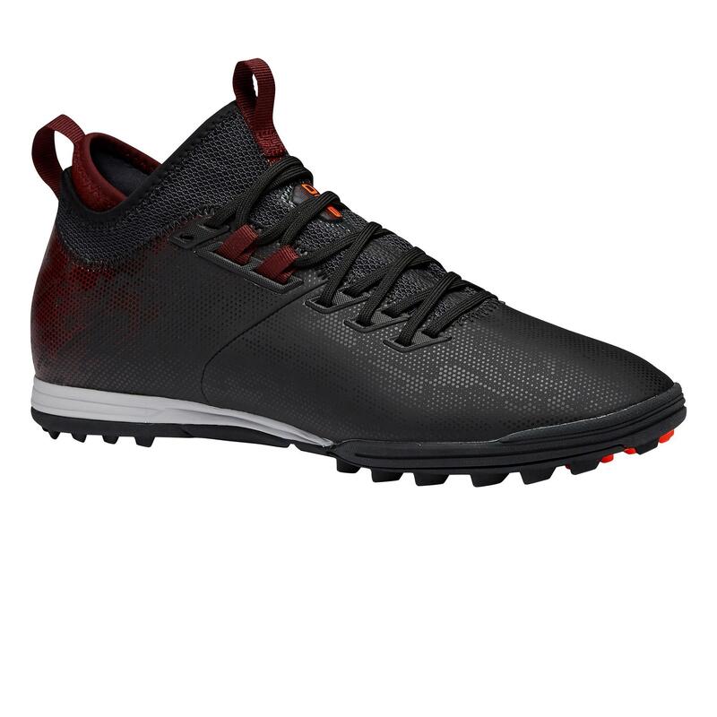 Chaussure de football adulte terrain dur Agility 900 TF noire bordeaux
