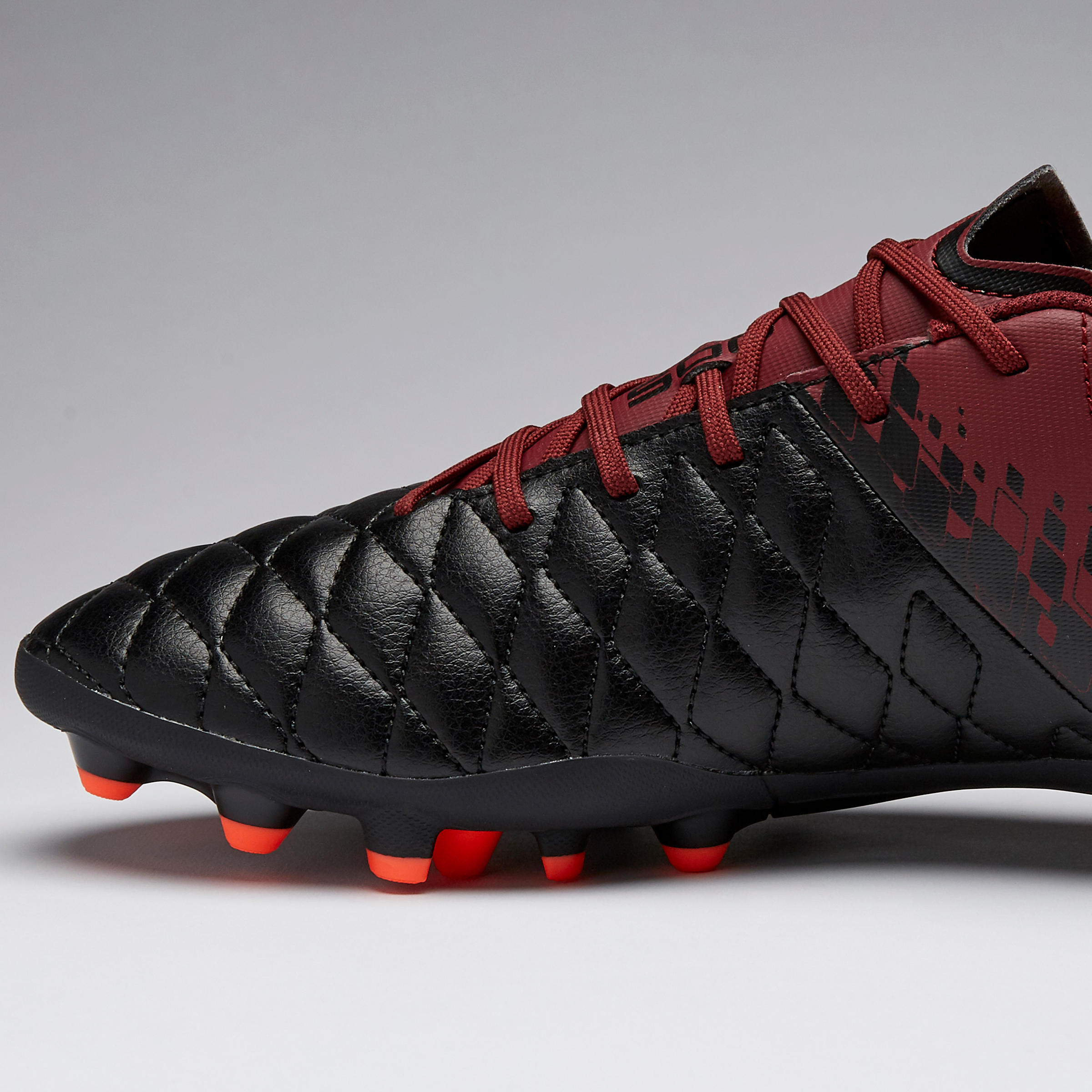 Agility 500 MG Adult Dry Pitch Football Boots - Black/Burgundy 9/13
