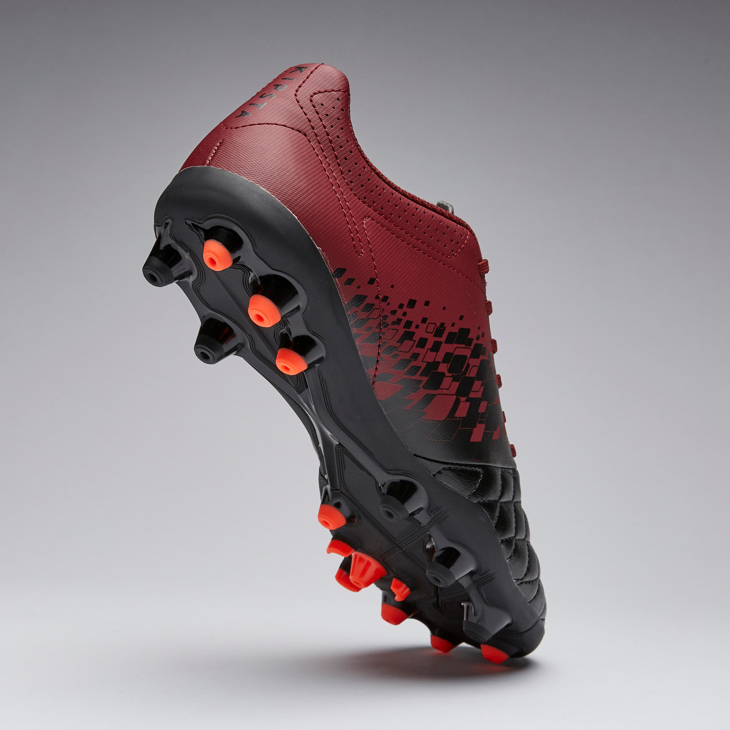 Agility 500 MG Adult Dry Pitch Football Boots - Black/Burgundy 8/13
