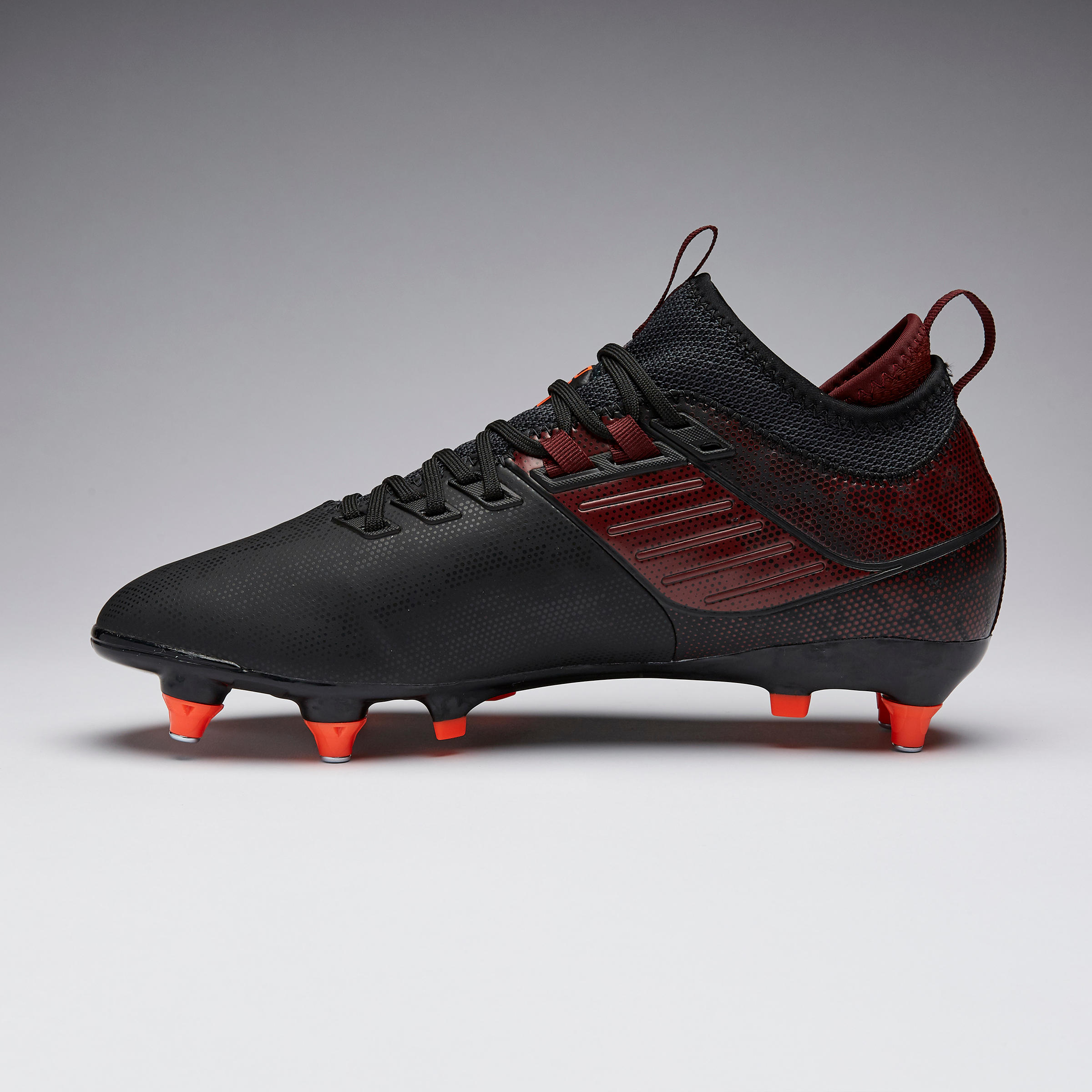 Agility 900 MiD SG Adult Soft Ground Football Boots - Black/Burgundy 3/14